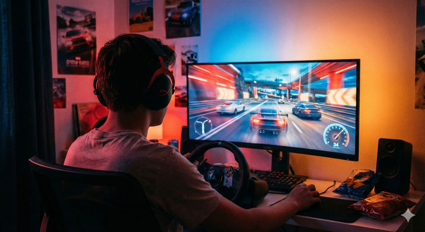 MSI Gaming Monitor Setup in modernem Zimmer