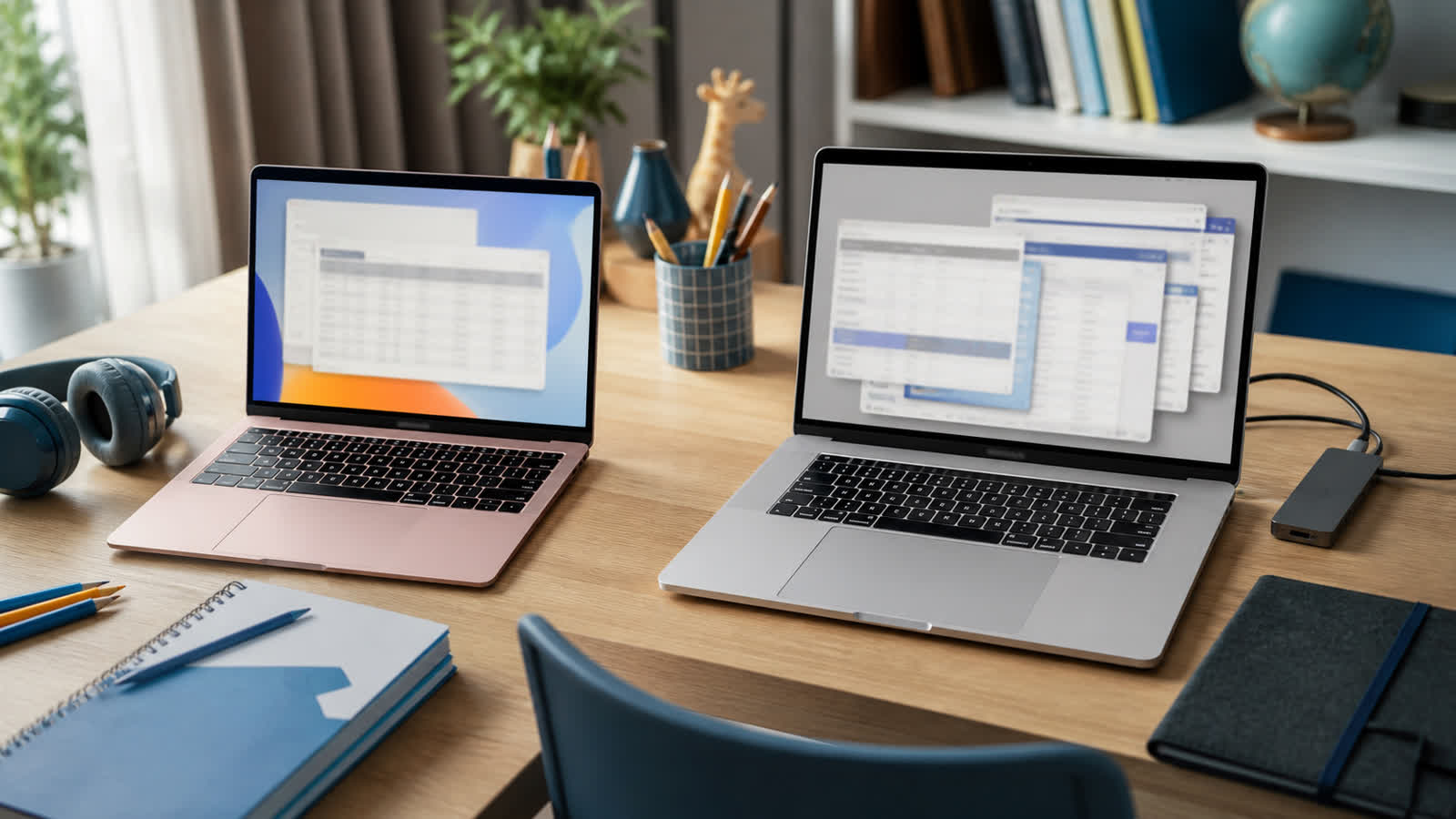 MacBook Neo Test: Günstiger Mac oder Air-Falle? MacBook Neo neben MacBook Air mit 16 GB RAM im Schreibtischvergleich für Alltag und Multitasking